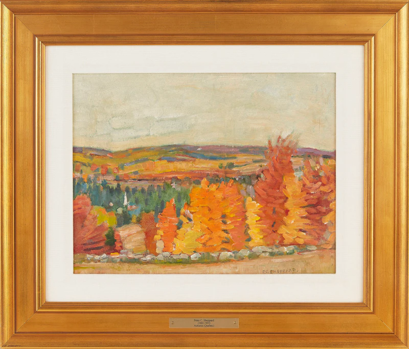 Peter Clapham Sheppard, Autumn, Quebec, oil on board - view 2