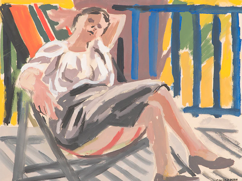 Ghitta Caiserman-Roth, Interior; Woman in Deckchair