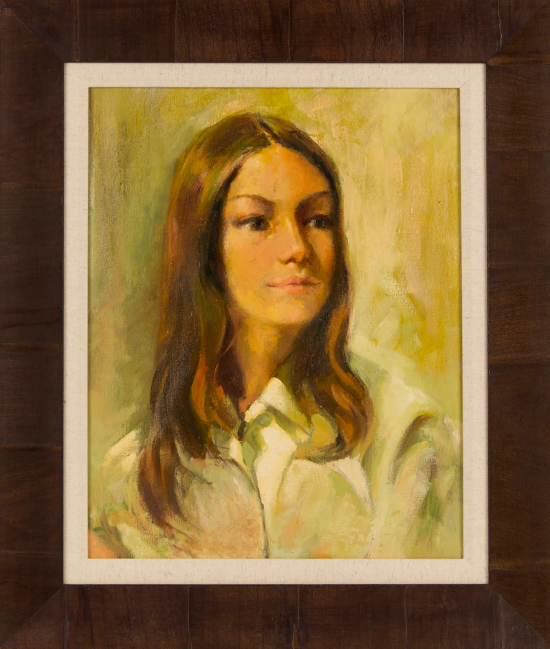Horace Albert Ellam, Portrait of a Young Woman, oil on canvas - view 2