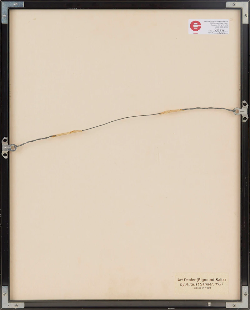 August Sander, Kunsthändler, Sam Salz (Art Dealer), gelatin silver print on paper - view 3
