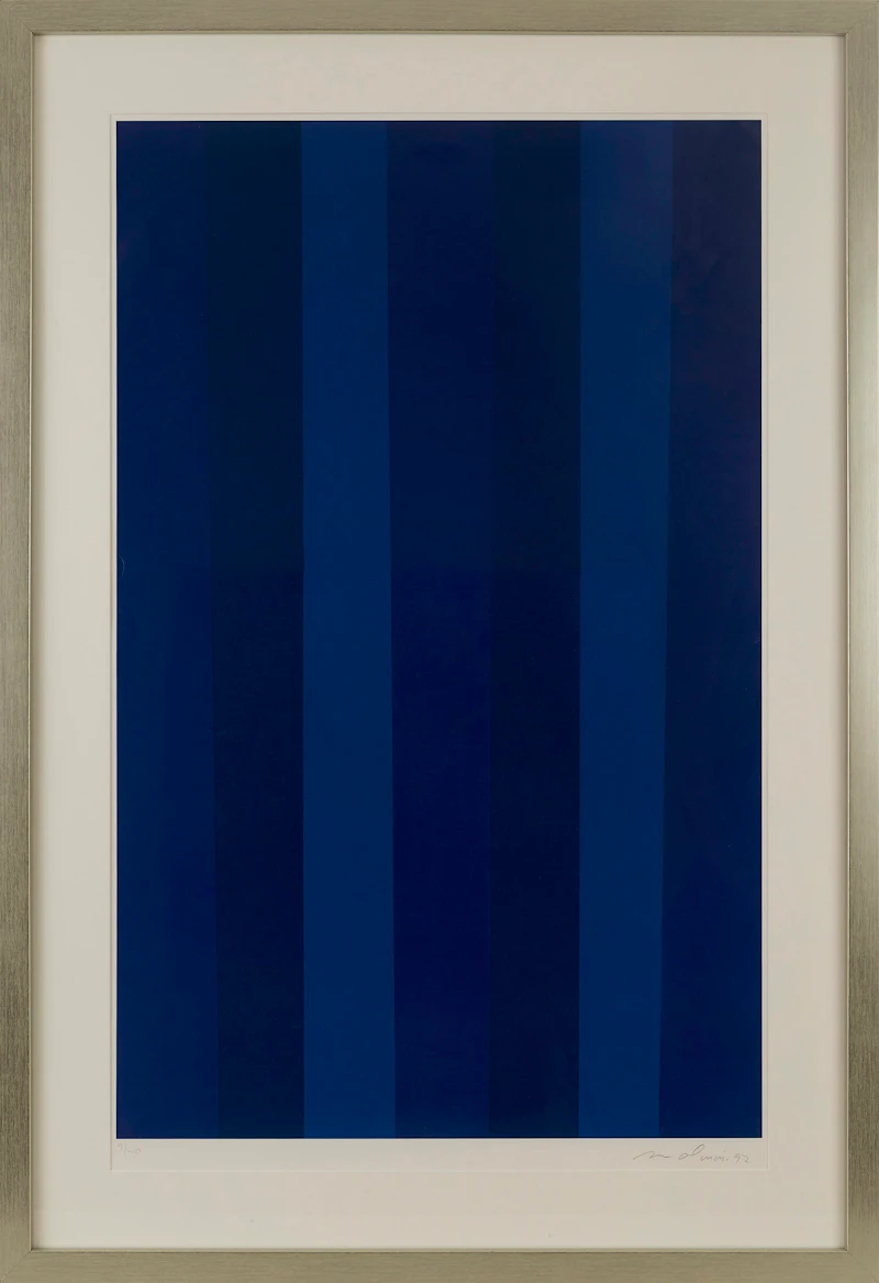 Guido Molinari, Blue Quantifier, colour silkscreen, 1992 - view 2