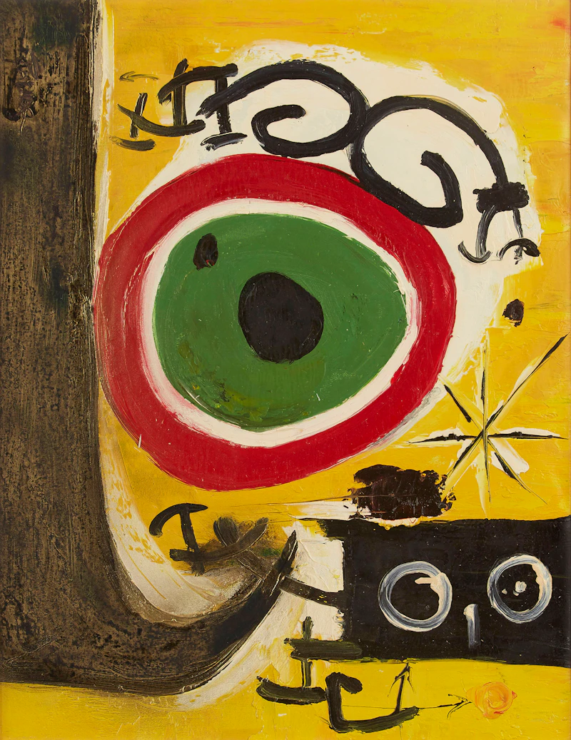 Palmero, Abstract Figure; Untitled Abstract, pair of oils on canvas - view 2