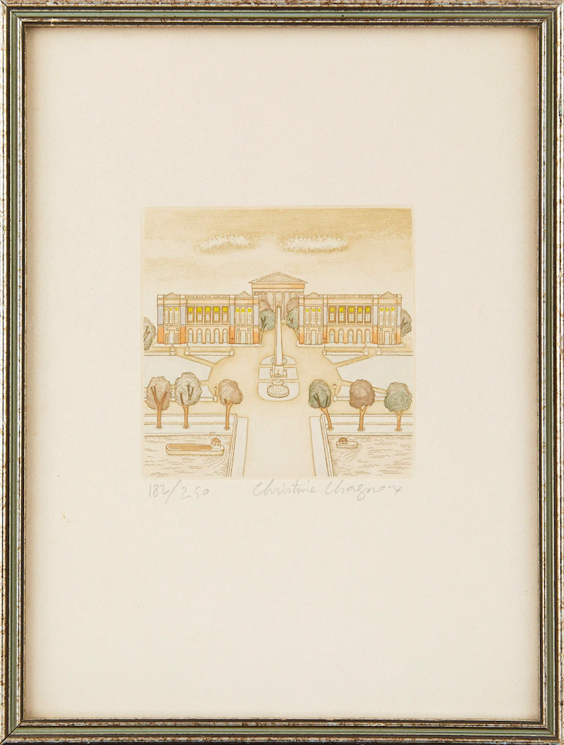 Christine Chagnoux, Place de la Concorde, colour etching - view 2