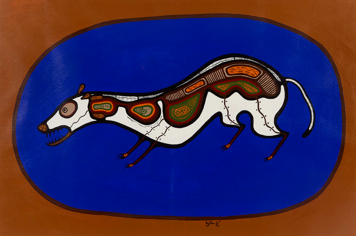 Saul Williams, Weasel, acrylic on paper, 1976