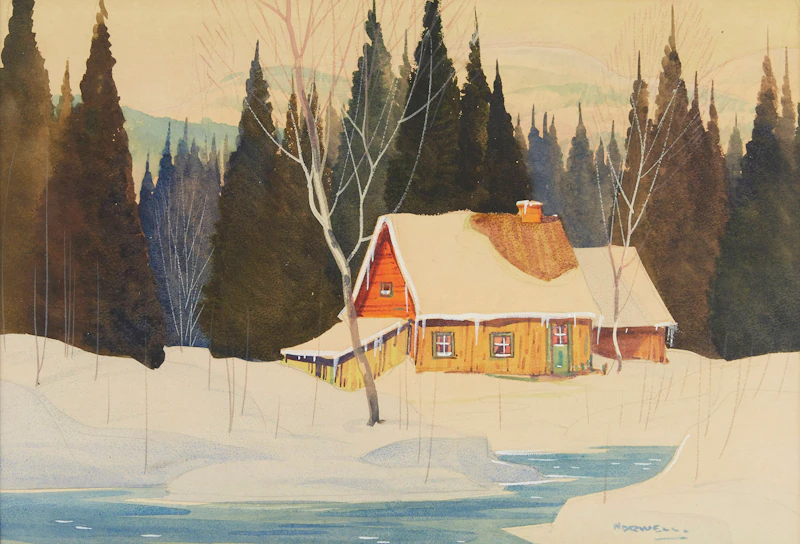 Graham Noble Norwell, Cottage in Winter
