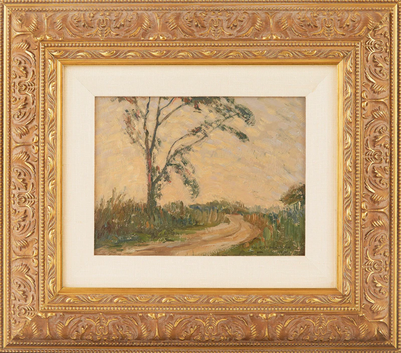 Hal Ross Perrigard, The Japanese Tree, oil on panel, 1919 - view 2