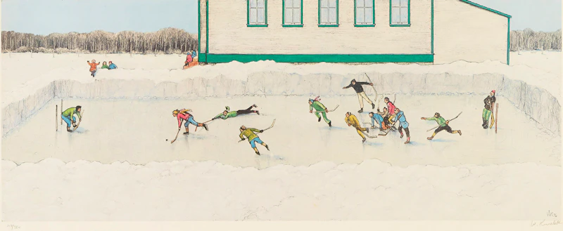 William Kurelek, Breakaway, colour lithograph - view 1