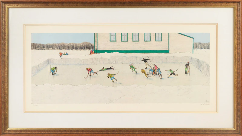 William Kurelek, Breakaway, colour lithograph - view 2