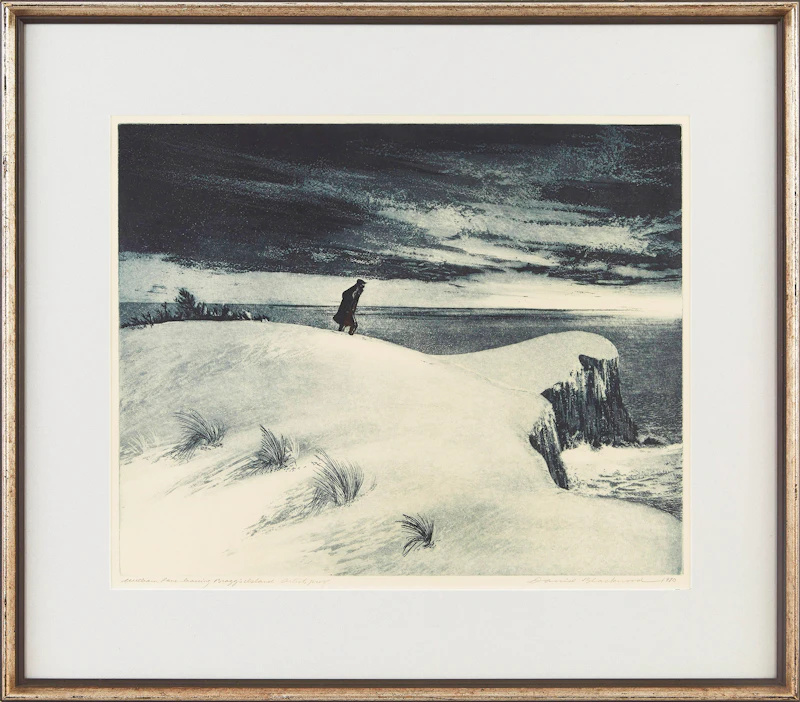 David Lloyd Blackwood, William Lane Leaving Bragg’s Island, colour etching and aquating, 1970 - view 2