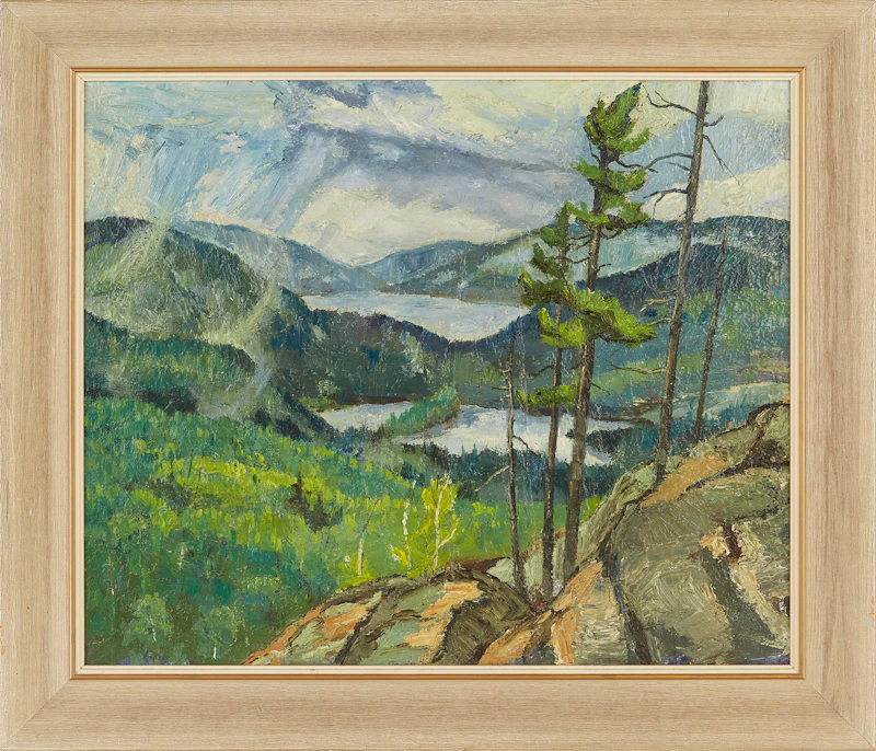 Lawrence Nickle, Meeting of Two Rivers, Algonquin Park, oil on board, circa 1965 - view 2