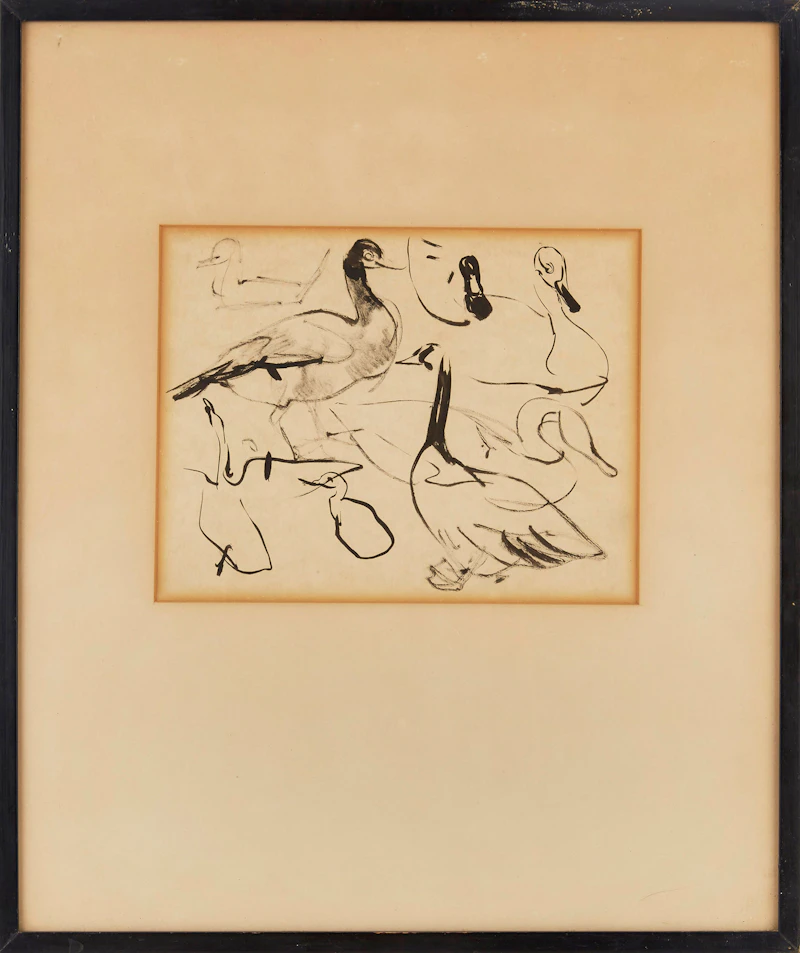 Arthur Lismer, Ducks and Geese, two drawings - view 3