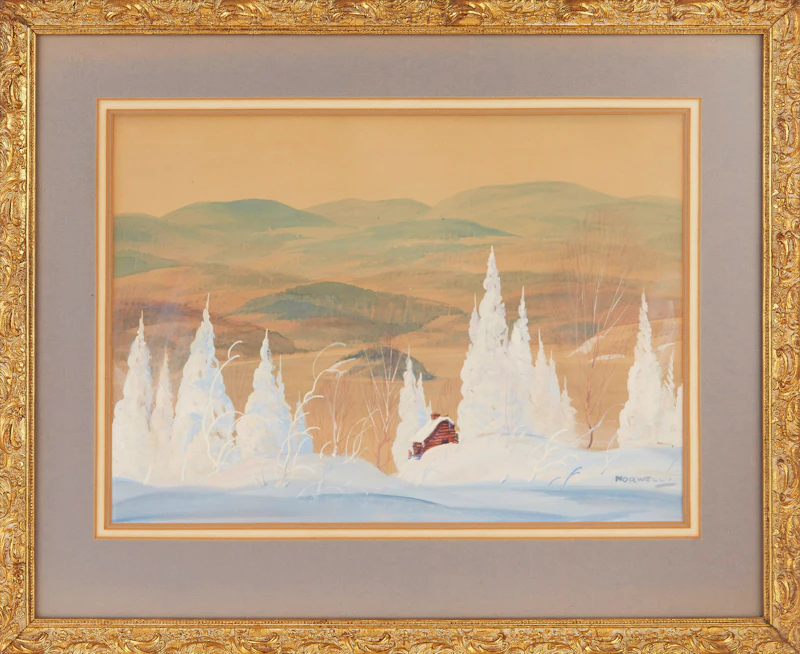 Graham Noble Norwell, Cottage in Winter, watercolour - view 2