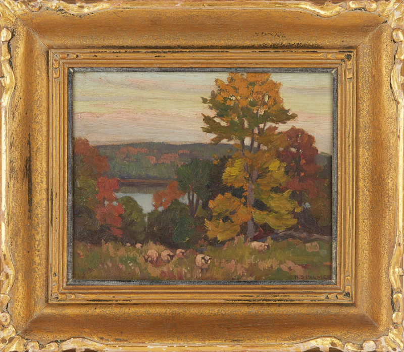 Herbert Sidney Palmer, Evening by Mountain Lake, Haliburton, oil on board - view 2