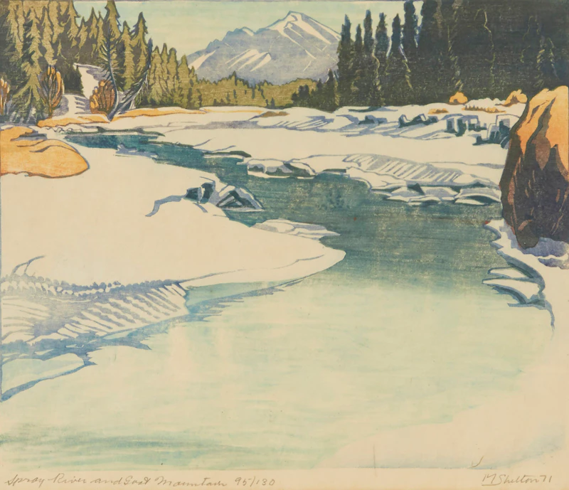 Spray River and Goat Mountain, Banff by Margaret Shelton