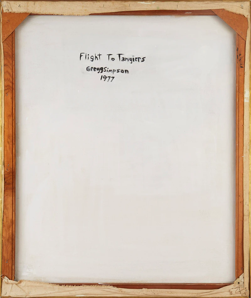 Gregg Simpson, Flight to Tangiers, acrylic and oil on canvas, 1977 - view 3