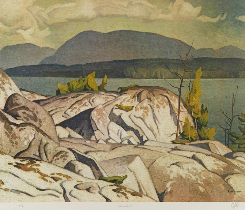 Alfred Joseph Casson, Mill House; Birch Island; In the Islands, Georgian Bay, three colour serigraphs - view 2