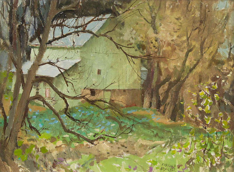 Green Barn, Hawkesville, Ontario by George Franklin Arbuckle
