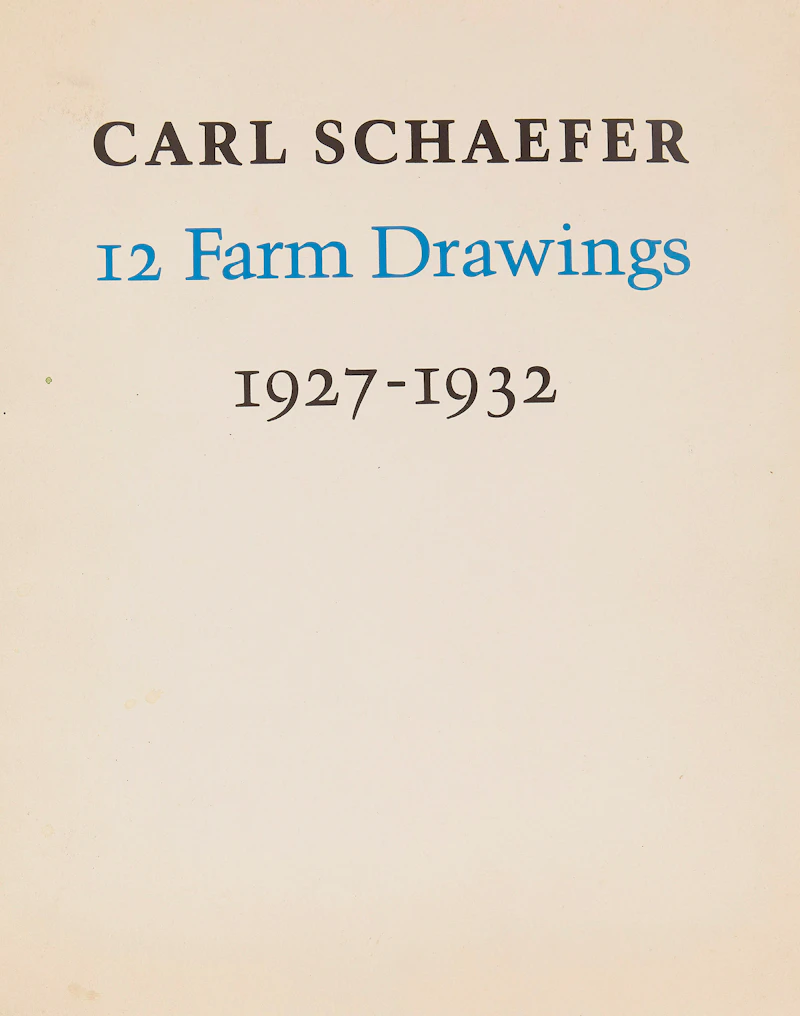 12 Farm Drawings- 1927-1932 by Carl Fellman Schaefer