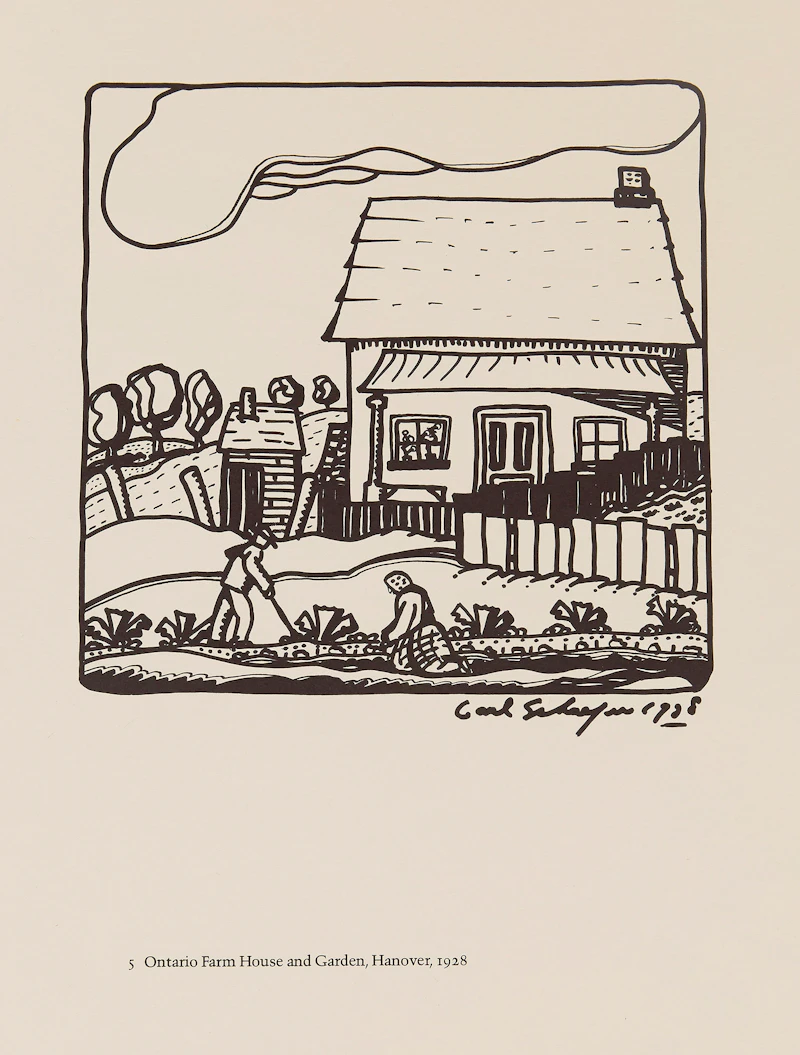 Carl Fellman Schaefer, 12 Farm Drawings- 1927-1932, offset prints on Japan paper - view 7