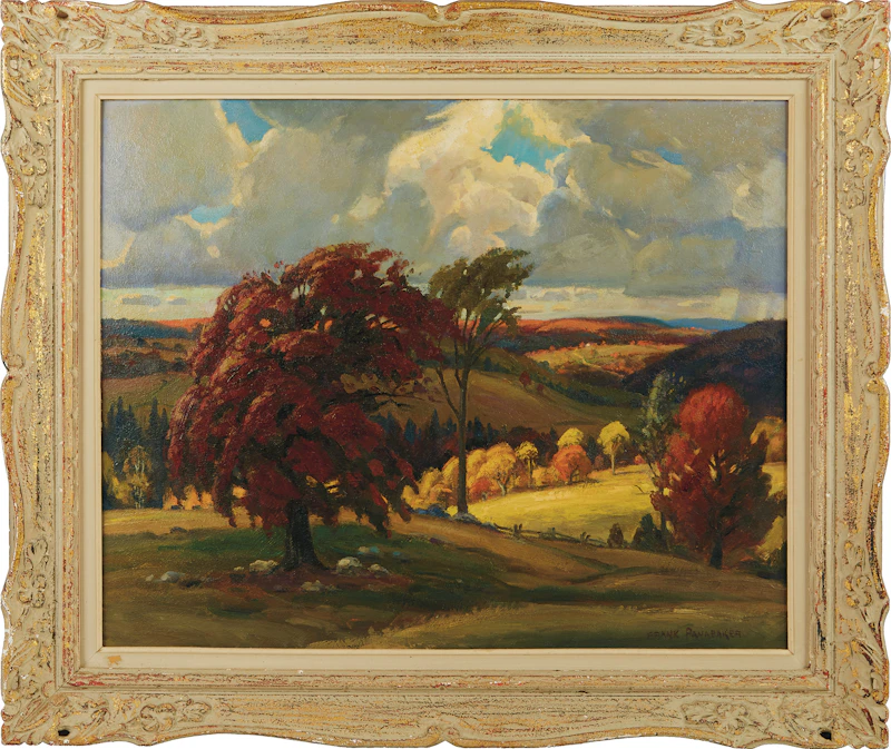 Frank Shirley Panabaker, Autumn Landscape, oil on board - view 2