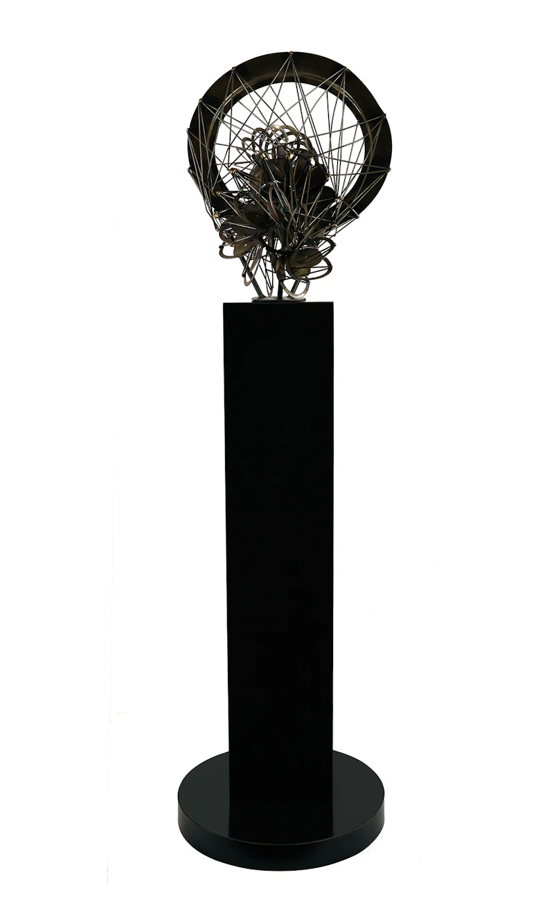 Gerald Gladstone, Untitled, steel sculpture mounted on wooden base - view 4