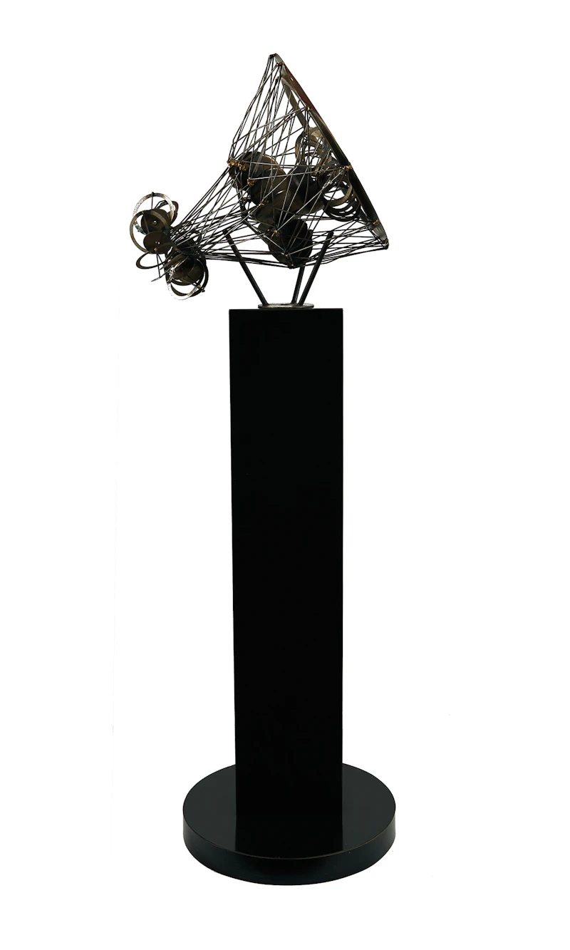 Gerald Gladstone, Untitled, steel sculpture mounted on wooden base - view 5