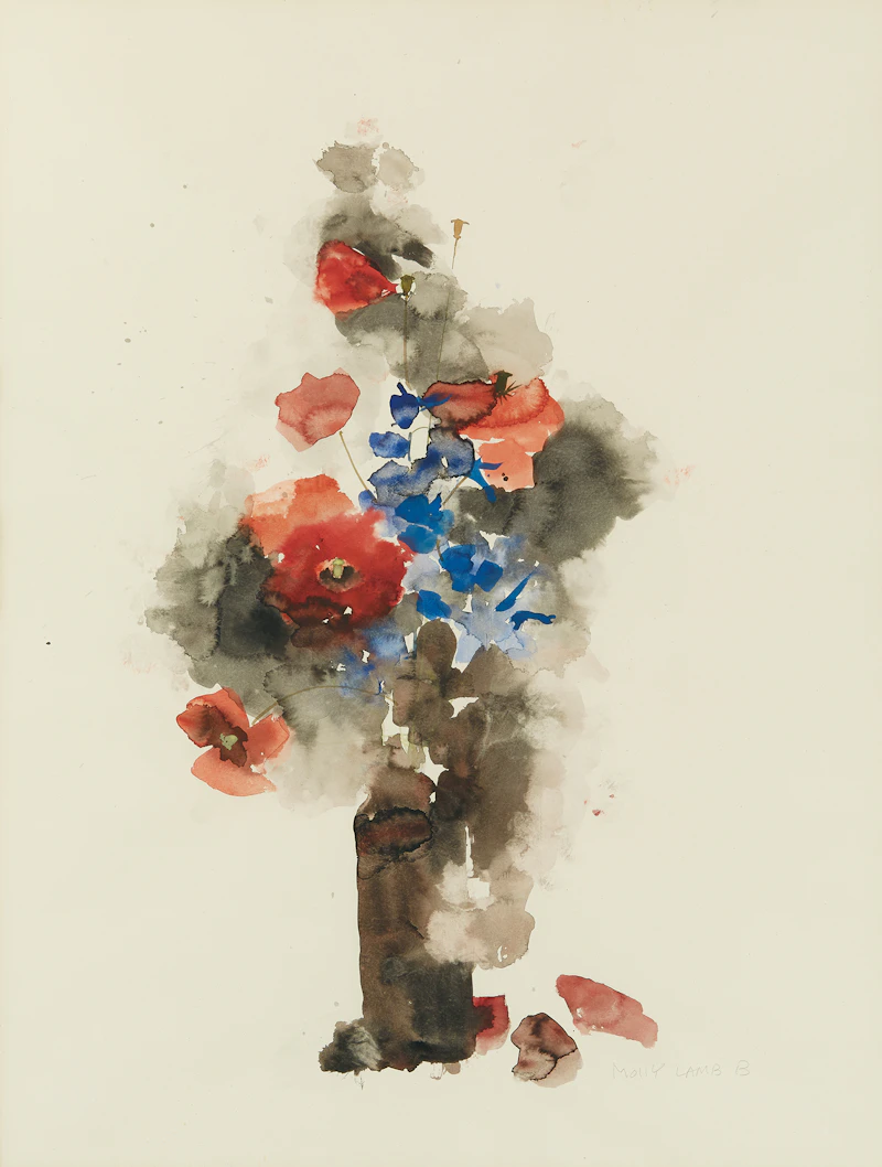 Molly Lamb Bobak, Poppies, watercolour - view 1