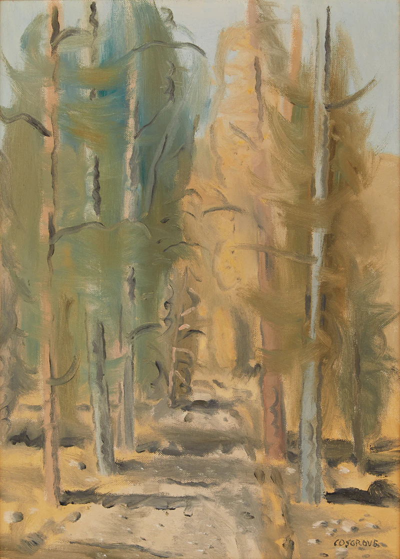 Stanley Morel Cosgrove, Path through the Trees, oil on canvas board - view 1