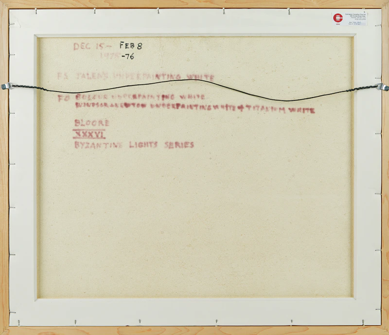 Ronald Langley Bloore, XXXVI (Byzantine Lights Series), oil on masonite, 1975/76 - view 3
