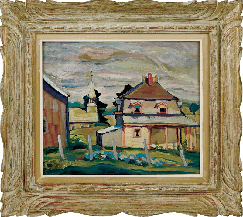 Nora Frances Elisabeth Collyer, Frost Village, Eastern Townships, oil on board - view 2