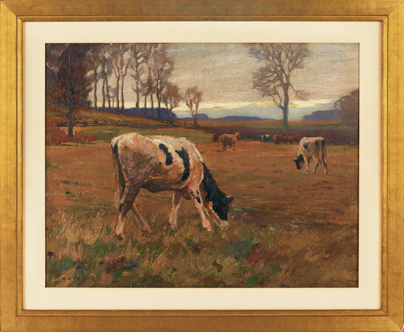 Herbert Sidney Palmer, Cattle Grazing, oil on canvas - view 2