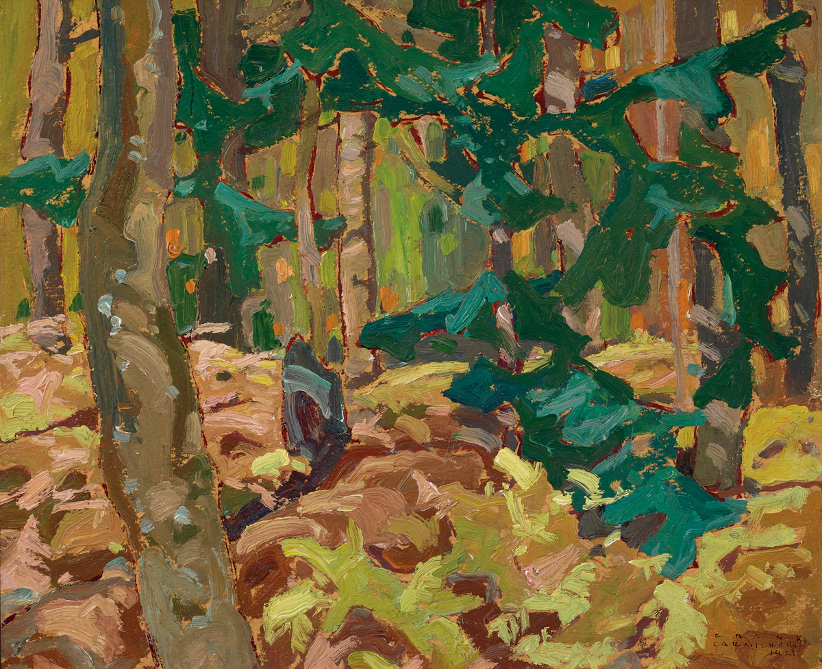 Franklin Carmichael, Bracken, Lansing, oil on panel, 1923