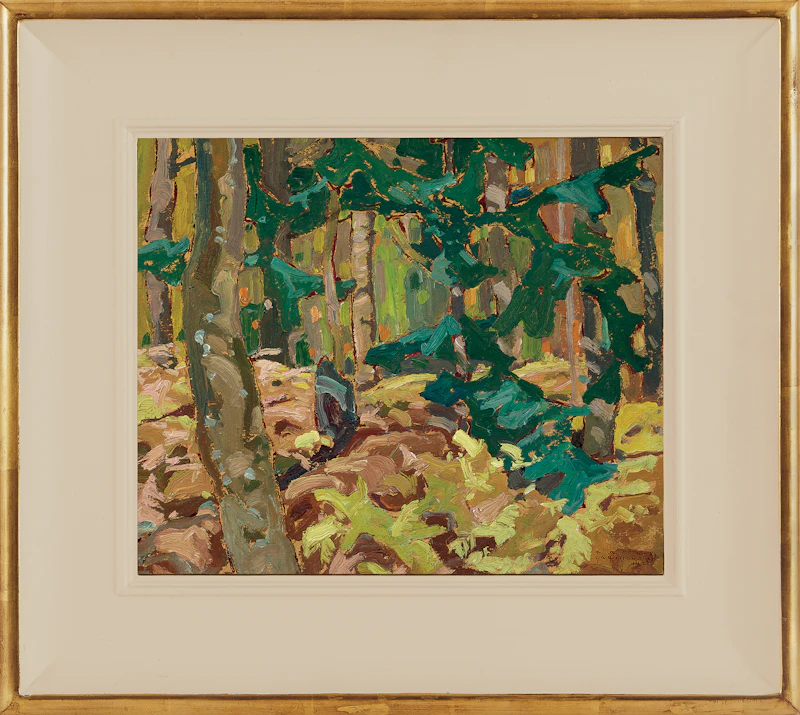 Franklin Carmichael, Bracken, Lansing, oil on panel, 1923 - view 2