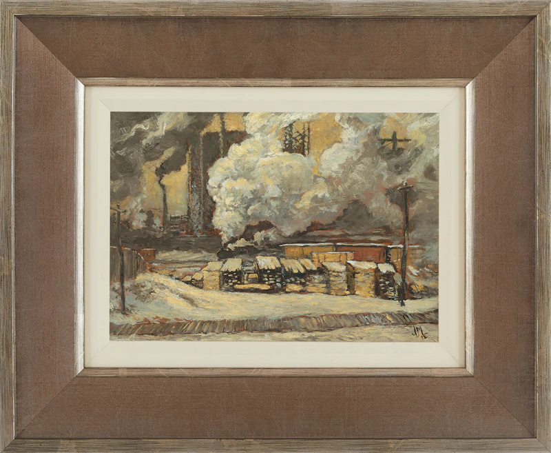 James Edward Hervey MacDonald, Tracks and Traffic, oil on board, 1912 - view 2
