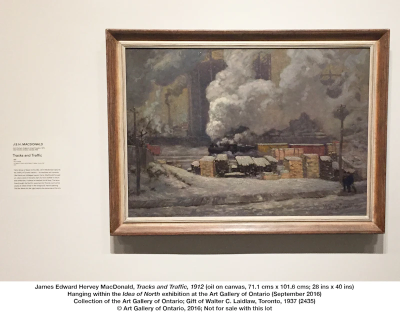 James Edward Hervey MacDonald, Tracks and Traffic, oil on board, 1912 - view 6