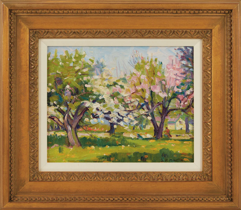 Bernice Fenwick Martin, Apple Orchard. near Woodbridge, Ont. , oil on canvas board - view 2