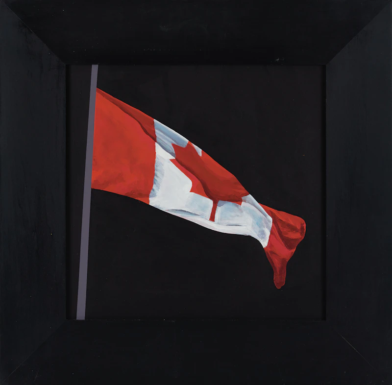 Charles Pachter, Painted Flag, acrylic on canvas, 2000 - view 2