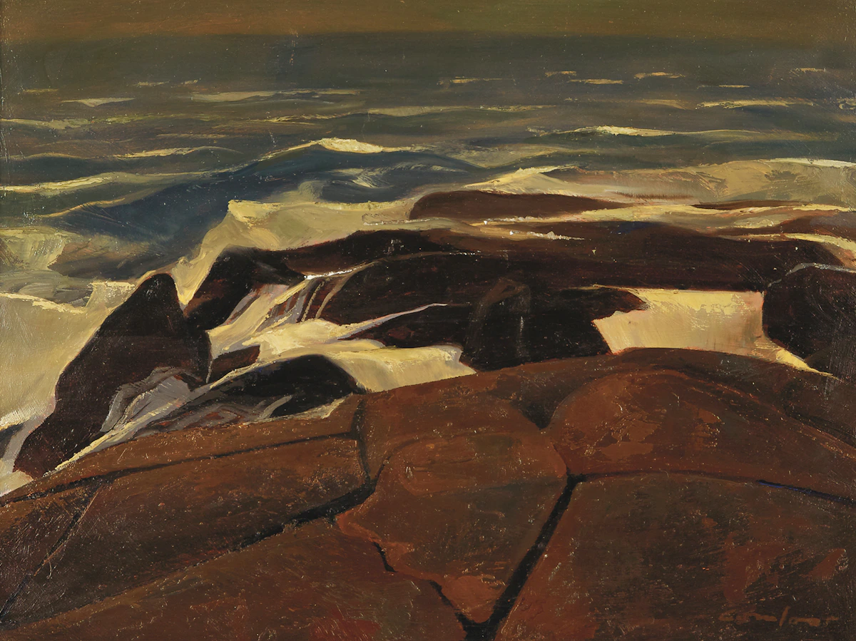 Charles Fraser Comfort, The Mighty Main, Yarmouth, N.S., oil on panel