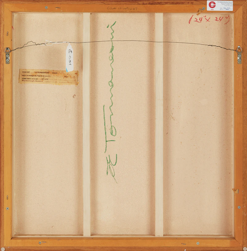 Jacques Godefroy de Tonnancour, Échos et vestiges de l’âge de bronze #7, mixed media on board, 1975 - view 3