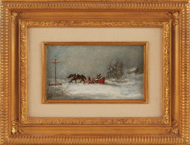Cornelius Krieghoff, Stormy Weather, oil on board - view 2