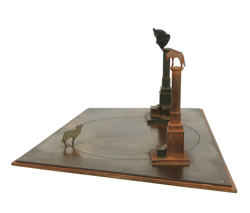 John McEwen, Maquette for After Babel, bronze, 1993 - view 2