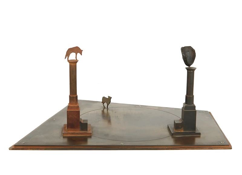 John McEwen, Maquette for After Babel, bronze, 1993 - view 3