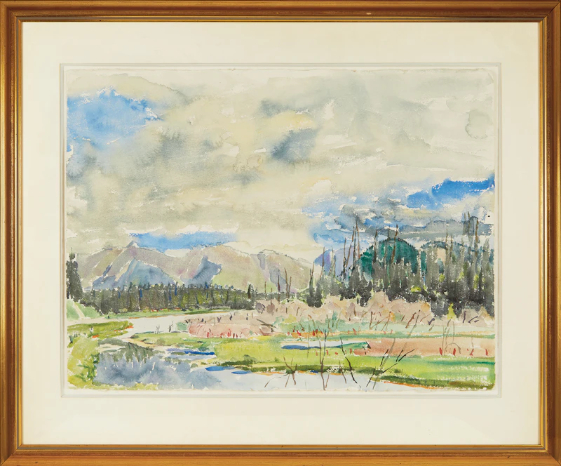 Dorothy Elsie Knowles, The Vermillion Lakes, watercolour - view 2