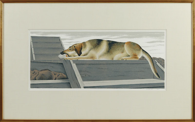 David Alexander Colville, Chien D’Or, colour silkscreen, 1987 - view 2