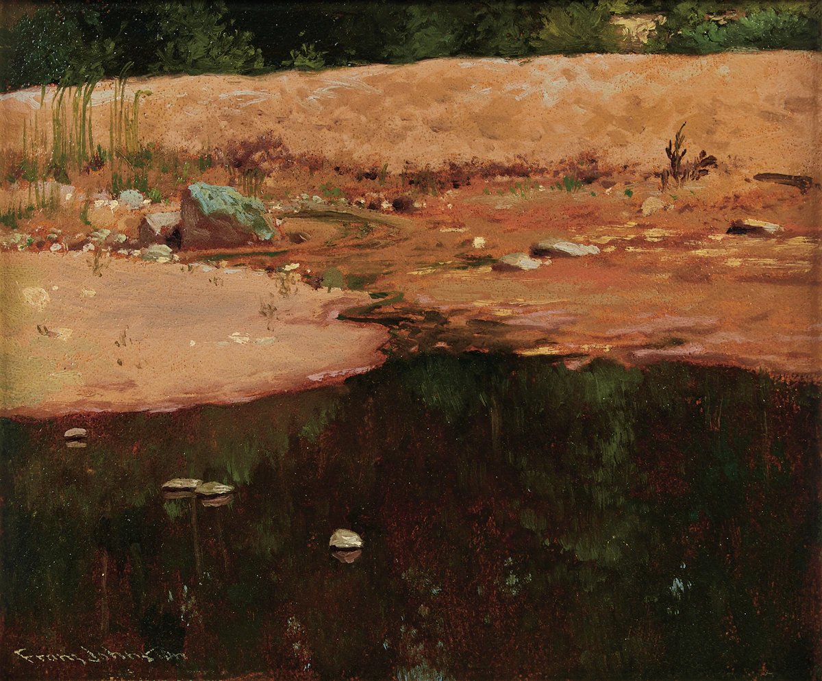 Frank Hans Johnston, Cool Depths, oil on board