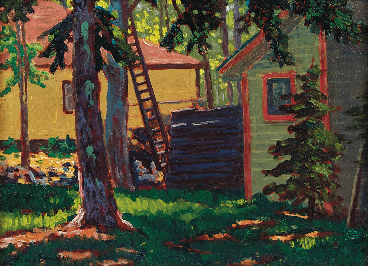 Frank Hans Johnston, Summer Cottage, Balm Beach, Ont. (near Midland), oil on board