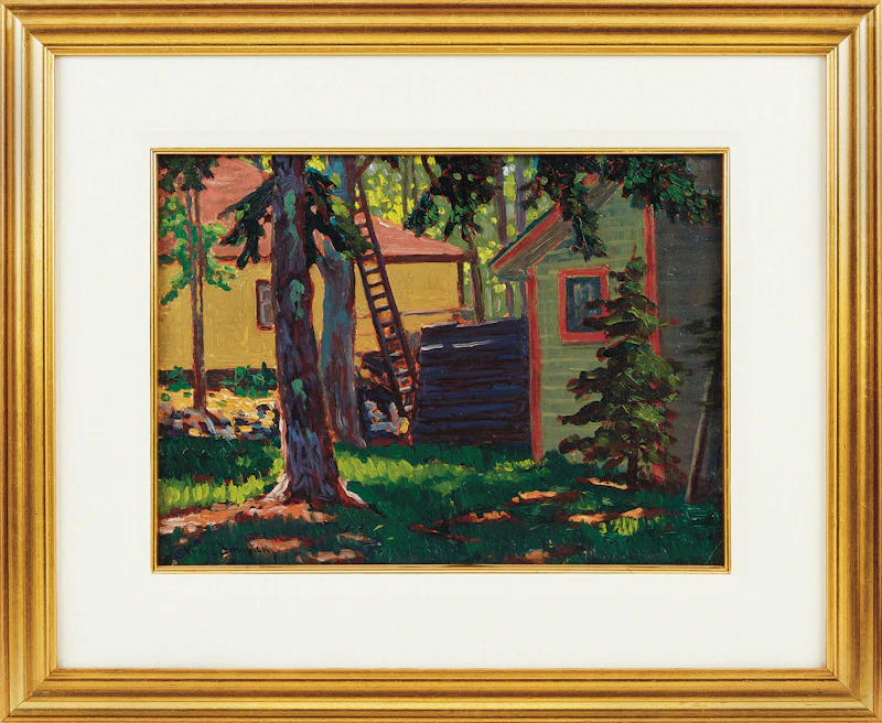 Frank Hans Johnston, Summer Cottage, Balm Beach, Ont. (near Midland), oil on board - view 2