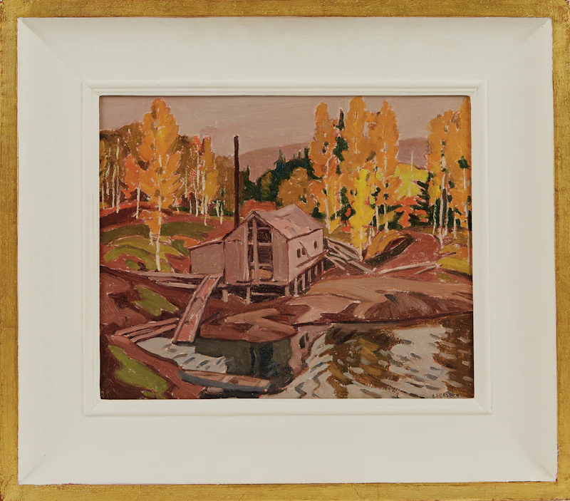 Alfred Joseph Casson, Lumber Mill, 1935, oil on board - view 2