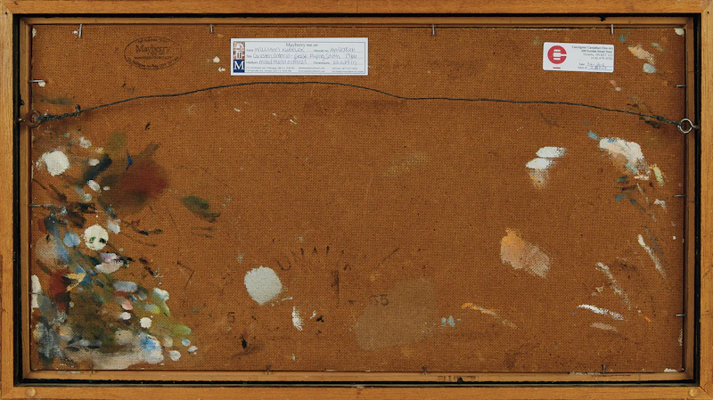 William Kurelek, Geese Flying South, Coniston, Ontario, mixed media on board, 1966 - view 3