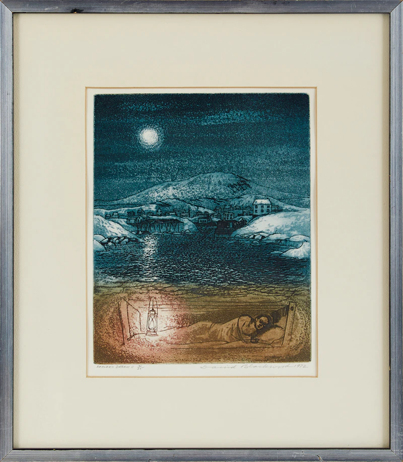 David Lloyd Blackwood, Sealer’s Dream II, colour etching and aquatint, 1972 - view 2